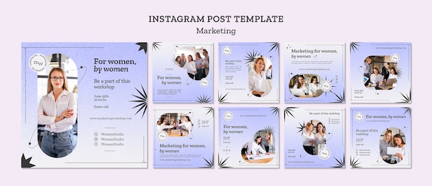 PSD gratuit modèle de publication instagram de stratégie marketing