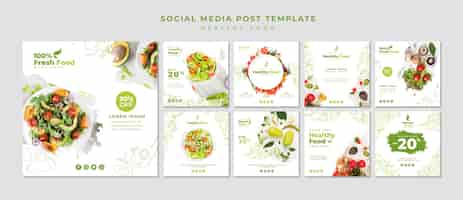PSD gratuit modèle de publication de médias sociaux de restaurant