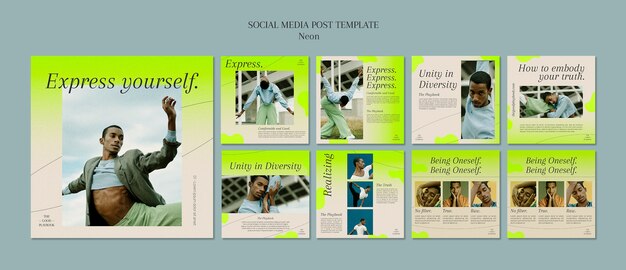 Modèle de publication sur les réseaux sociaux d'expression personnelle
