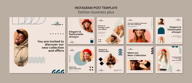 Modèle De Publications Instagram D'affaires De Mode Design Plat