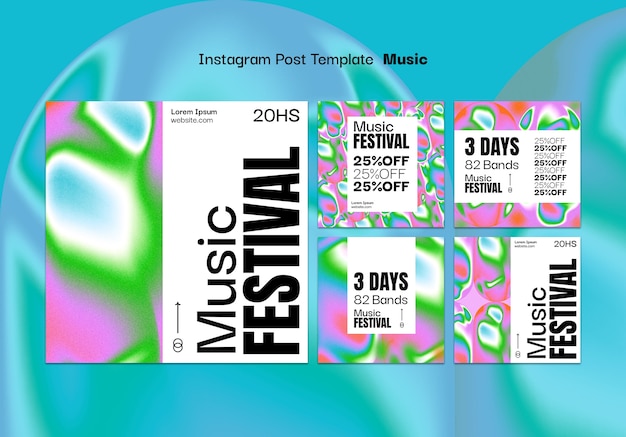 Modèle De Publications Instagram Du Festival De Musique