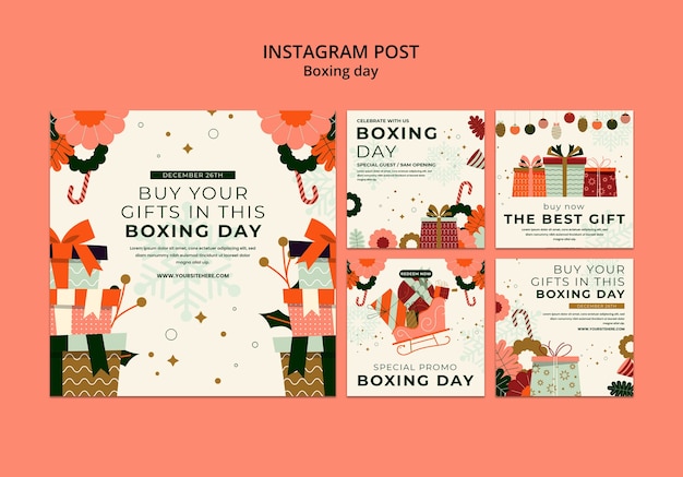 Modèle De Publications Instagram Du Lendemain De Noël