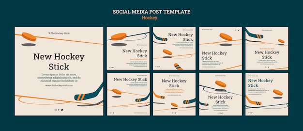 Modèle De Publications Instagram De Hockey
