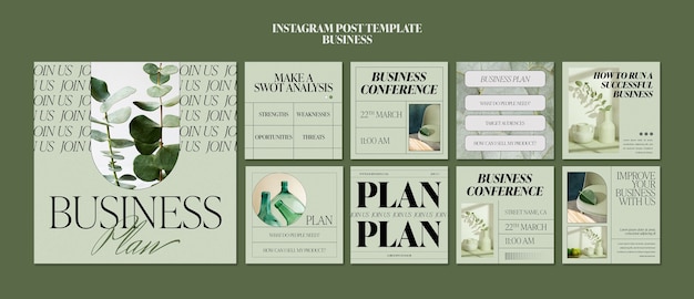 Modèle De Publications Instagram De Stratégie Commerciale