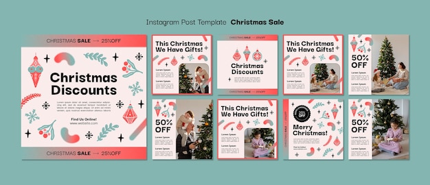 Modèle De Publications Instagram De Vente De Noël