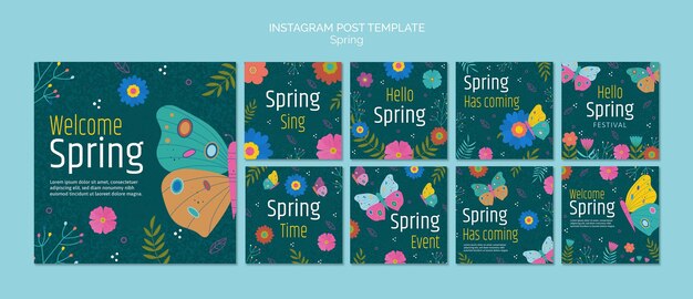 Modèle De Publications Instagram De Vente De Printemps Design Plat