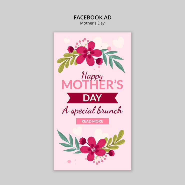 PSD gratuit le modèle de publicité facebook pour la fête des mères