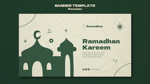 PSD gratuit modèle de ramadan design plat