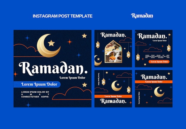 PSD gratuit modèle de ramadan design plat