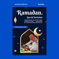 PSD gratuit modèle de ramadan design plat