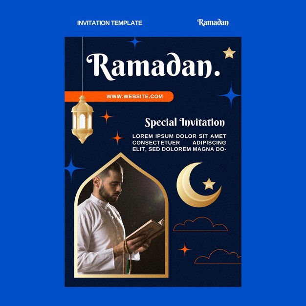 Modèle de ramadan design plat
