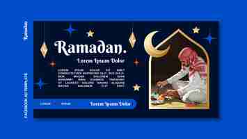 PSD gratuit modèle de ramadan design plat