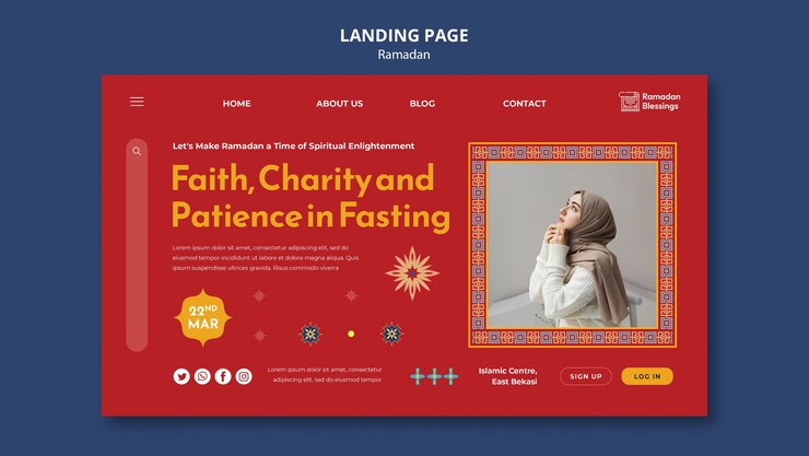 PSD gratuit modèle de ramadan design plat