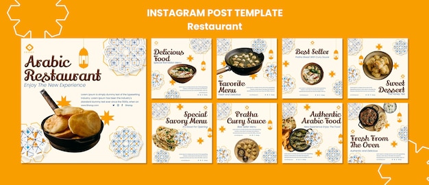 PSD gratuit modèle de restaurant design plat