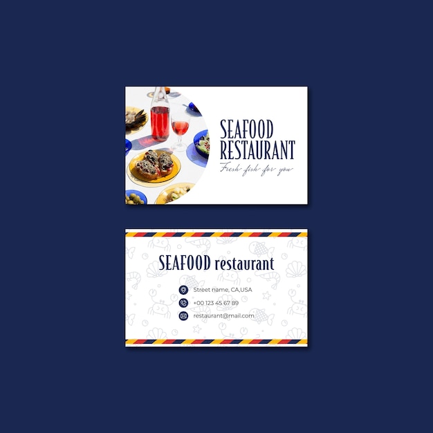 PSD gratuit modèle de restaurant de fruits de mer design plat