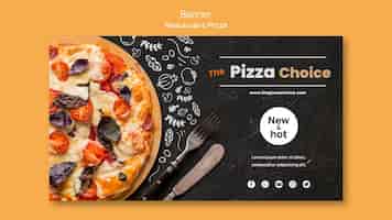 PSD gratuit modèle de restaurant de pizza bannière