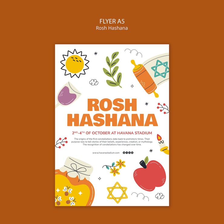 PSD gratuit le modèle de rosh hashanah