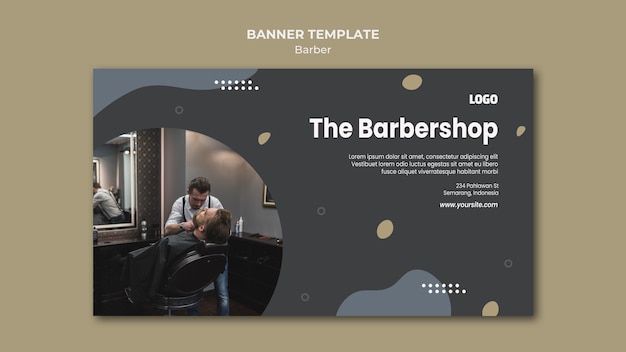 PSD gratuit modèle de salon de coiffure bannière