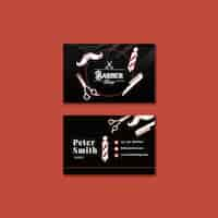 PSD gratuit modèle de salon de coiffure design plat