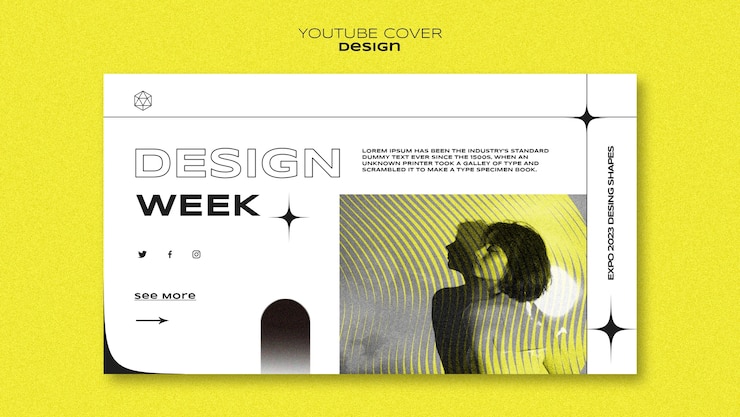 PSD gratuit modèle de semaine du design minimaliste