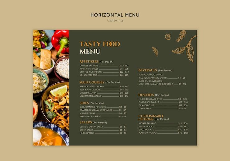 PSD gratuit modèle de service de restauration