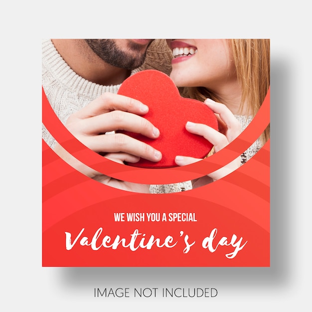 PSD gratuit modèle social joyeuse saint valentin