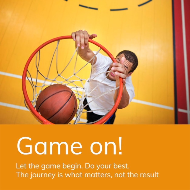 PSD gratuit modèle de sport de basket-ball psd motivation psd publicité sur les réseaux sociaux