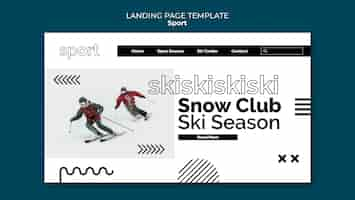 PSD gratuit modèle de sport design plat