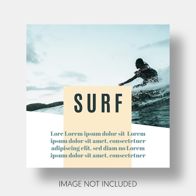 PSD gratuit modèle de surf moderne instagram