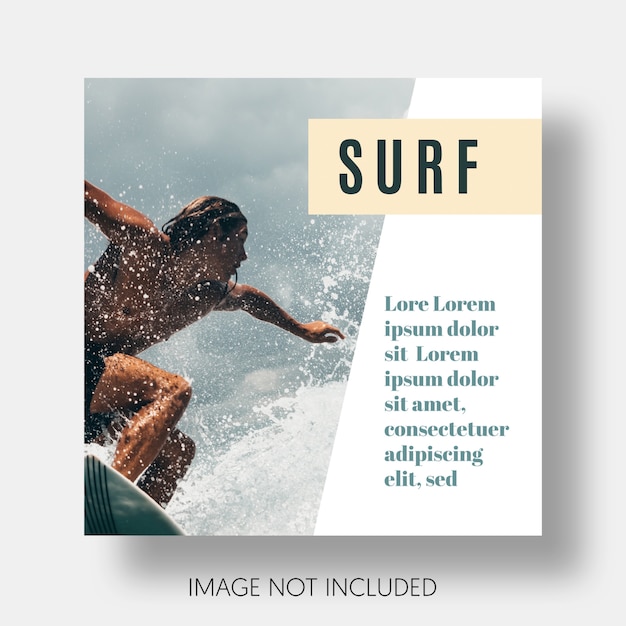 Modèle De Surf Moderne Instagram