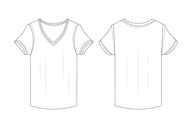 Modèle de T-shirt isolé
