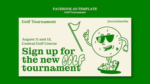 Modèle De Tournoi De Golf Sur Facebook