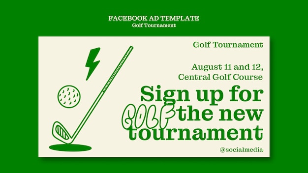 Modèle De Tournoi De Golf Sur Facebook