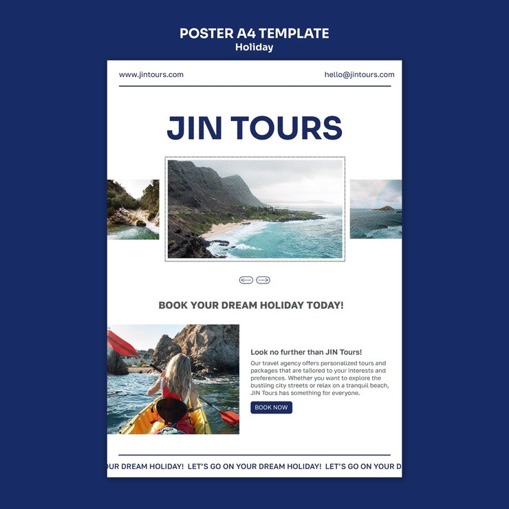 PSD gratuit modèle de vacances design plat