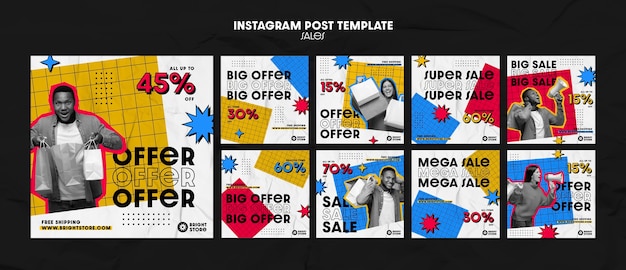 Modèle de vente design plat
