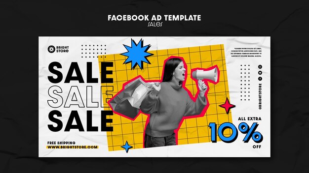 Modèle de vente design plat
