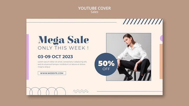 PSD gratuit modèle de vente de mode design plat