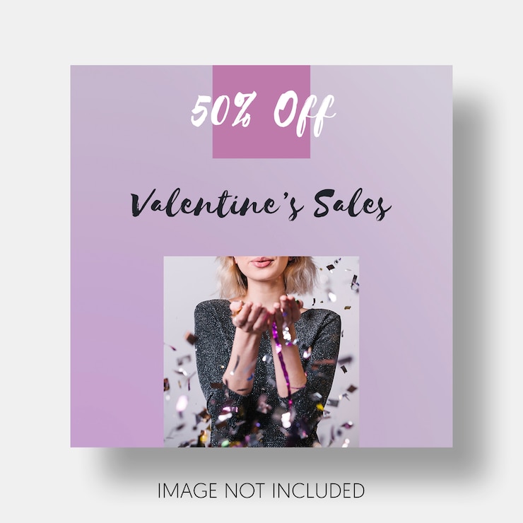 PSD gratuit modèle de vente sociale saint valentin