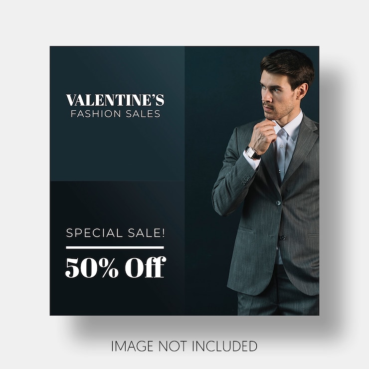 PSD gratuit modèle de vente sociale saint valentin