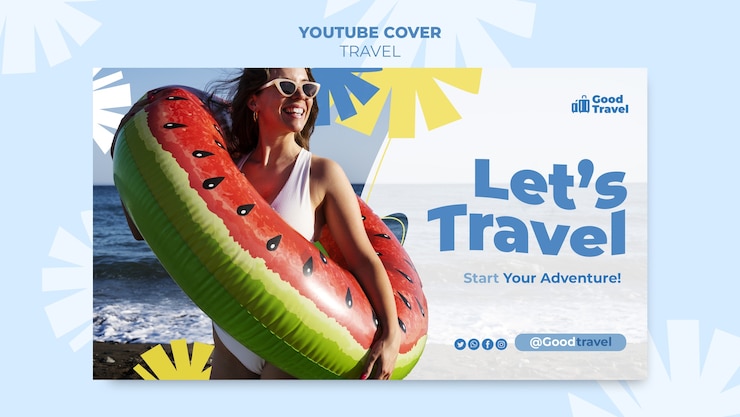 PSD gratuit modèle de voyage design plat
