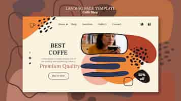 PSD gratuit modèle web abstrait de temps de café