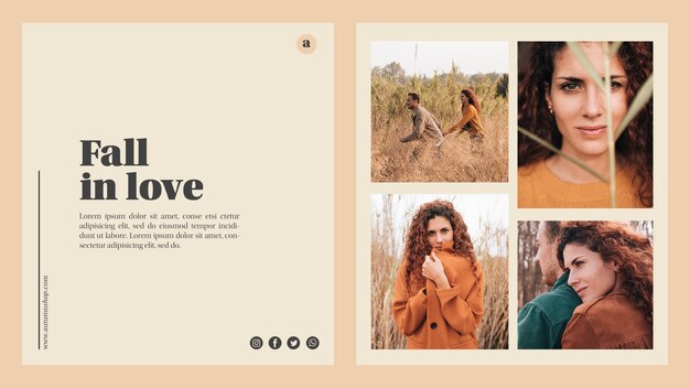 Modèle web automne avec de belles photos