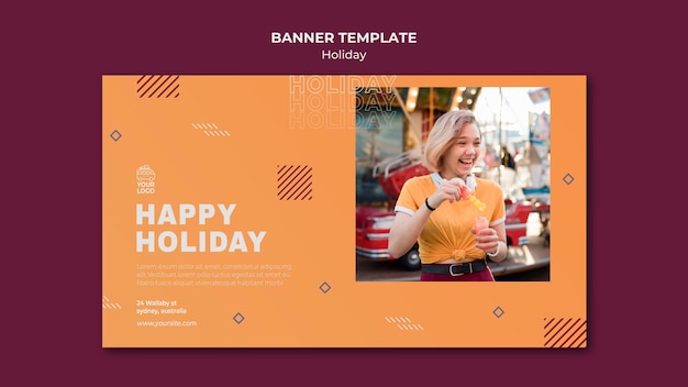 PSD gratuit modèle web de bannière de joyeuses fêtes