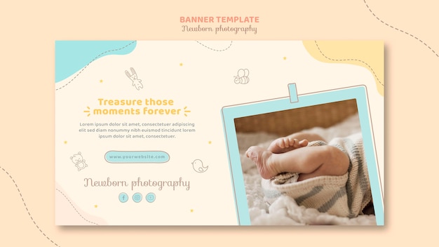 PSD gratuit modèle web de bannière de pieds de bébé