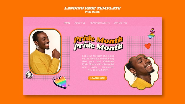PSD gratuit modèle web de célébration du mois de la fierté
