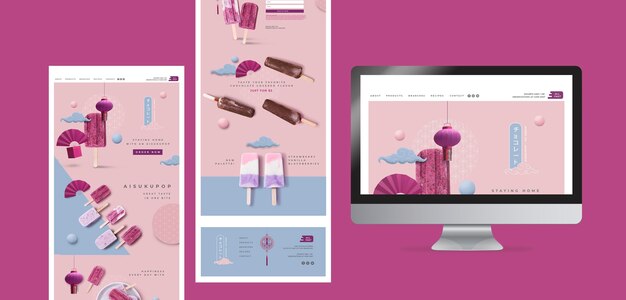Modèle Web de crème glacée