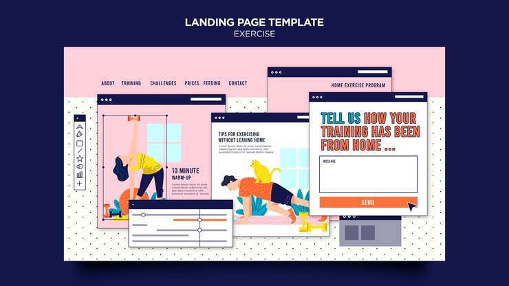 PSD gratuit modèle web exercice à la maison