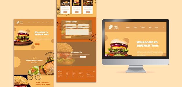 Modèle Web pour le brunch