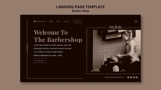 Modèle Web de salon de coiffure