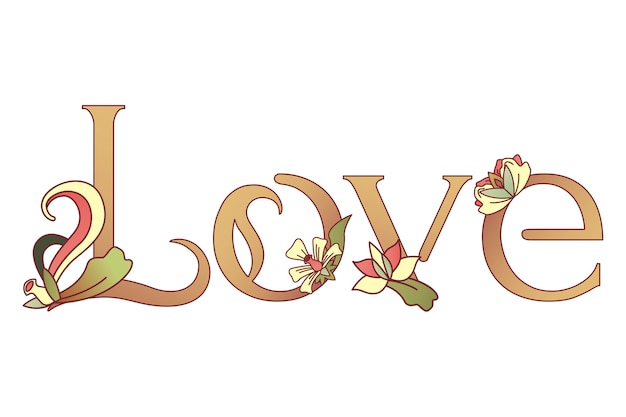 Le mot d'amour illustré